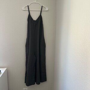 Kayana Linen Wide Leg  Jumpsuit V Neck Lightweight Breathable Summer Holiday Sz